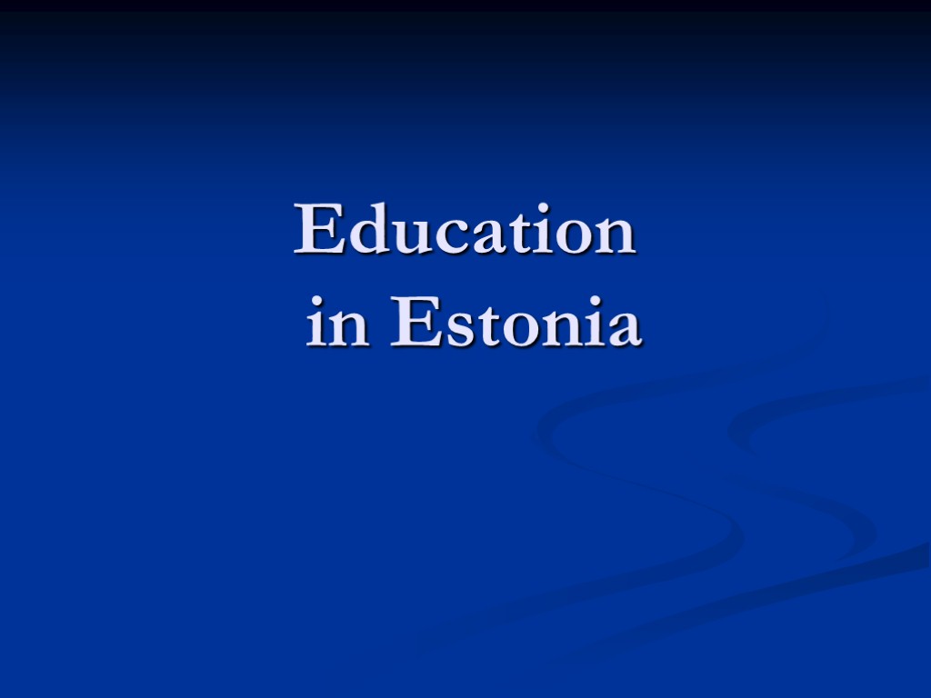Education in Estonia
